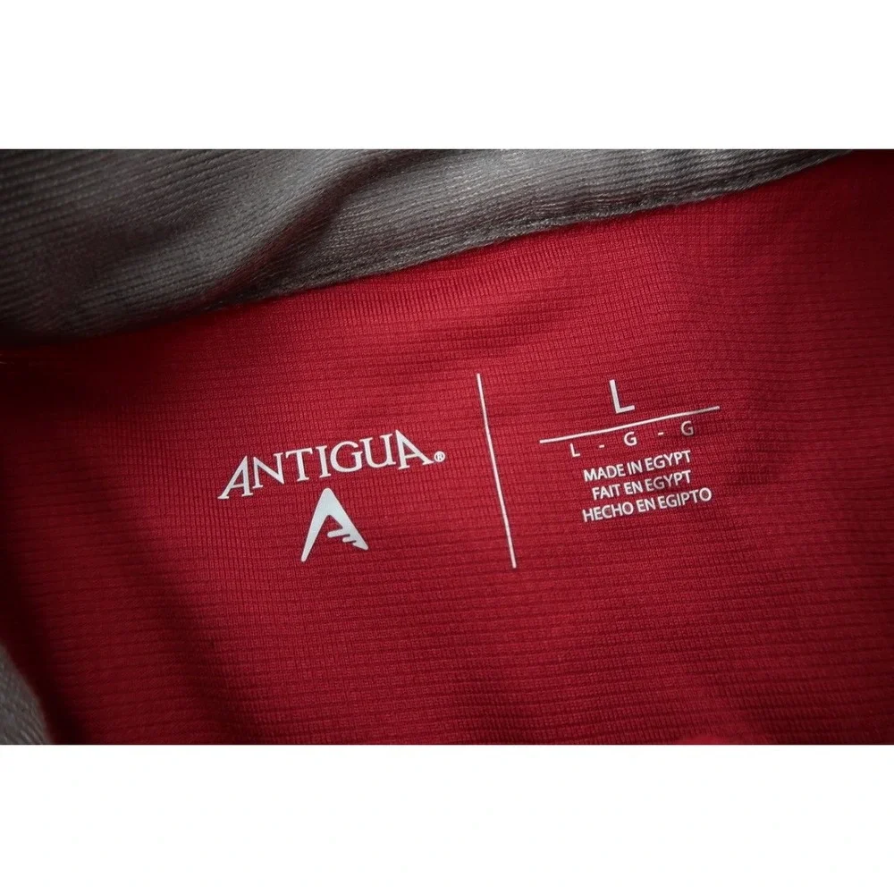Alabama Crimson Tide Antigua Pullover Mens Large Red Glacier 1/4 Zip Jacket New